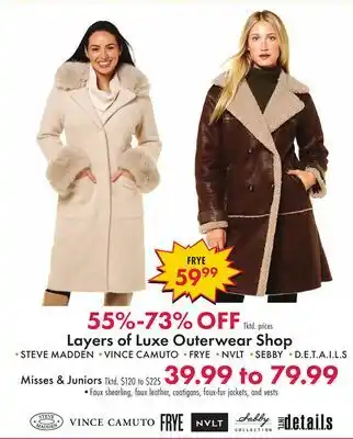 Boscov's Layers of Luxe Outerwear Shop offer