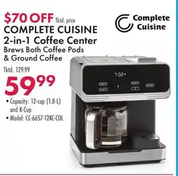 Boscov's COMPLETE CUISINE 2-in-1 Coffee Center offer