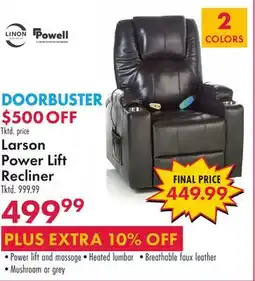 Boscov's Larson Power Lift Recliner offer