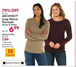 Boscov's ARCHITECT Long-Sleeve Thermals offer