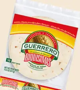 El Super GUERRERO RIQUÍSIMA FLOUR TORTILLA offer