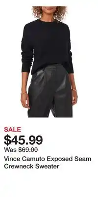 Nordstrom Vince Camuto Exposed Seam Crewneck Sweater offer