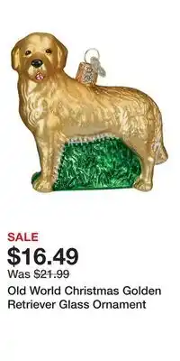 Nordstrom Old World Christmas Golden Retriever Glass Ornament offer