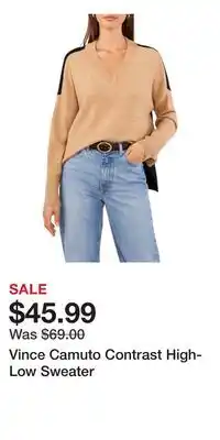 Nordstrom Vince Camuto Contrast High-Low Sweater offer