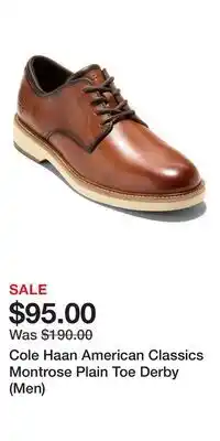 Nordstrom Cole Haan American Classics Montrose Plain Toe Derby (Men) offer