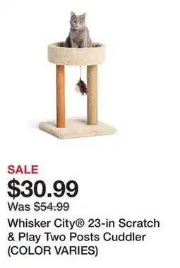 Petsmart Whisker City 23-in Scratch & Play Two Posts Cuddler (COLOR VARIES) offer