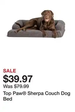 Petsmart Top Paw Sherpa Couch Dog Bed offer