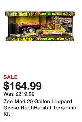 Petsmart Zoo Med 20 Gallon Leopard Gecko ReptiHabitat Terrarium Kit offer