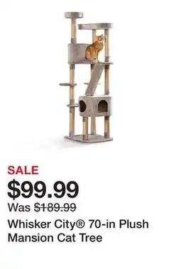 Petsmart Whisker City 70-in Plush Mansion Cat Tree offer