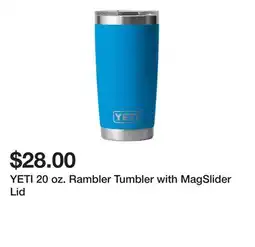 Dick's Sporting Goods YETI 20 oz. Rambler Tumbler with MagSlider Lid offer