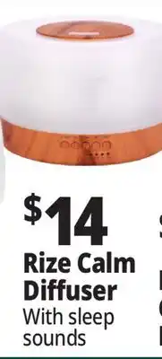 Ocean State Job Lot Rize Calm Diffuser offer