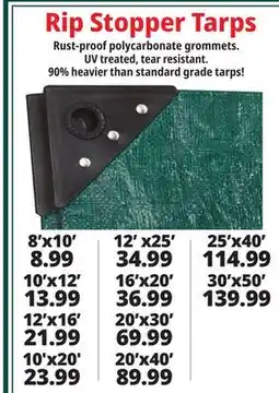 Ocean State Job Lot Rip Stopper Tarps offer