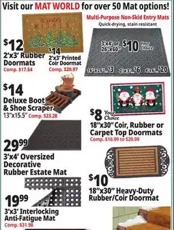 Ocean State Job Lot 2x3 Rubber Doormats offer