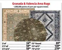 Ocean State Job Lot Granda & Valencia Rugs offer