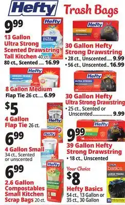 Ocean State Job Lot Hefty Trash Bags offer