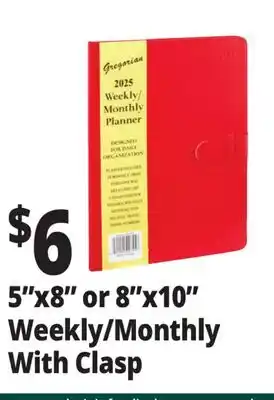 Ocean State Job Lot 5x8 or 8x10 Weekly/Monthly With Clasp offer