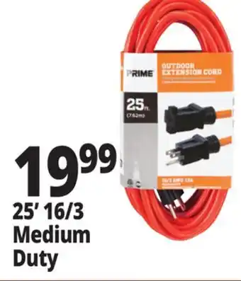 Ocean State Job Lot Prime 16/3 Medium-Duty Outdoor Extension Cord 25' offer