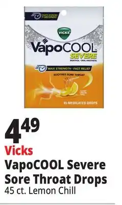 Ocean State Job Lot Vicks VapoCOOL Severe Sore Throat Drops offer