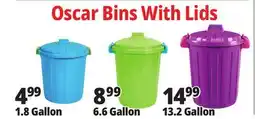 Ocean State Job Lot Oscar Bins With Lids offer