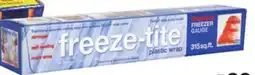 Ocean State Job Lot freeze-tite Premium Freezer Gauge Plastic Wrap 315 Sq ft offer