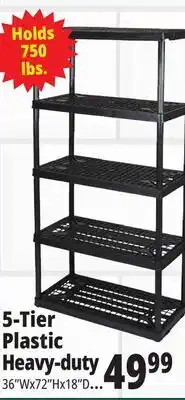 Ocean State Job Lot Maxit 4-Tier Plastic Shelving Unit 48 offer