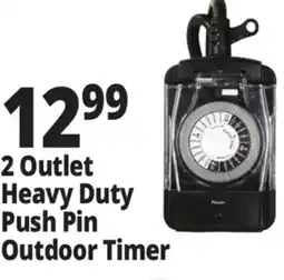 Ocean State Job Lot Prime Heavy-Duty 2 Outlet Push-Pin Outdoor Timer offer