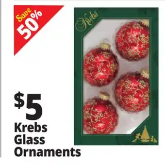 Ocean State Job Lot Krebs Glass Ornaments offer