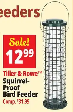 Ocean State Job Lot Tiller & Rowe Squirrel Proof Bird Feeder offer