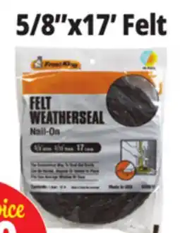 Ocean State Job Lot Frost King Vinyl Foam Self-Stick Weatherseal offer