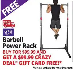 Ocean State Job Lot Barbell Power Rack offer