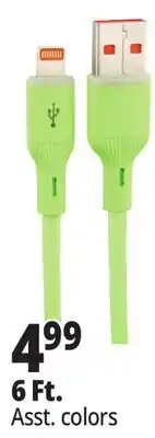 Ocean State Job Lot Apple/Android/USB-C Cables offer