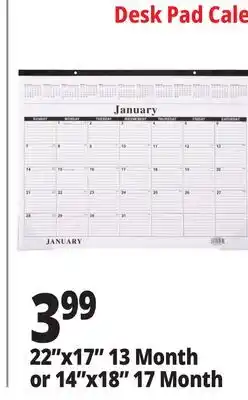 Ocean State Job Lot 2025-2026 Premiere 17 Month Desk Calendar 18 offer