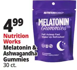 Ocean State Job Lot Nutrition Works Melatonin & Ashwagandha Gummies offer