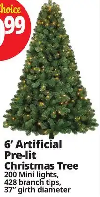 Ocean State Job Lot 6' Artificial Pre-lit Christmas Tree offer