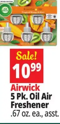 Ocean State Job Lot Airwick 5 Pk. Oil Air Freshener offer