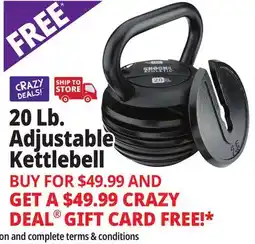 Ocean State Job Lot Shock Athletic 20 lb. Adjustable Kettlebell offer