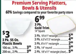 Ocean State Job Lot Premium Serving Platters, Bowls & Utensils offer