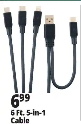 Ocean State Job Lot 6 Ft. 5-in-1 Cable offer
