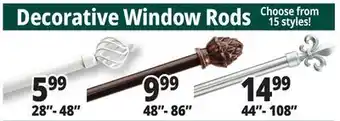 Ocean State Job Lot Decorative Window Rods offer