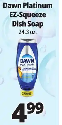 Ocean State Job Lot Dawn Platinum EZ-Squeeze Liquid Dish Detergent 24.3 oz offer
