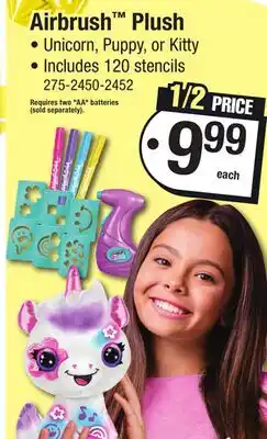 Menards Airbrush Plush offer