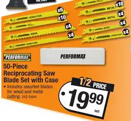 Menards 50-Piece Reciprocating Saw Blade Set with Case offer