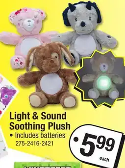 Menards Light & Sound Soothing Plush offer