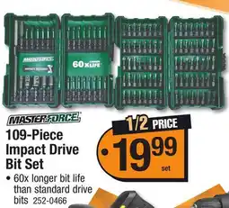 Menards 109-Piece Impact Drive Bit Set offer