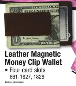 Menards Leather Magnetic Money Clip Wallet offer