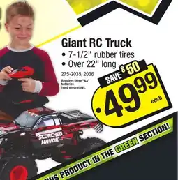 Menards Giant RC Truck offer