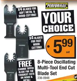 Menards 8-Piece Oscillating Multi-Tool End Cut Blade Set offer