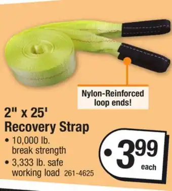 Menards 2 x 25' Recovery Strap offer