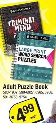 Menards Adult Puzzle Book offer
