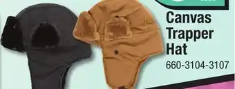 Menards Canvas Trapper Hat offer